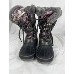 Dream Pairs Girls Size 11  Snow Boots Waterproof Warm Cozy‎ Anti-slip